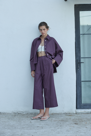 Liv Poplin Pantolon Mürdüm