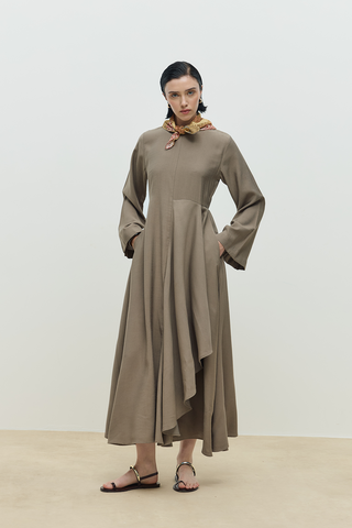 Aure Volan Elbise Bej