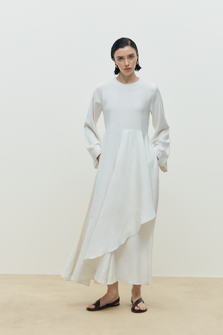 Aure Volan Elbise Naturel