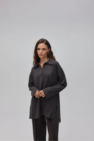 Polo Yaka Oyşo Takım Antrasit