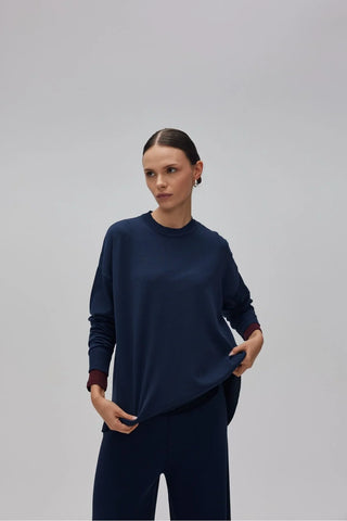 Merserize Triko Takım Lacivert