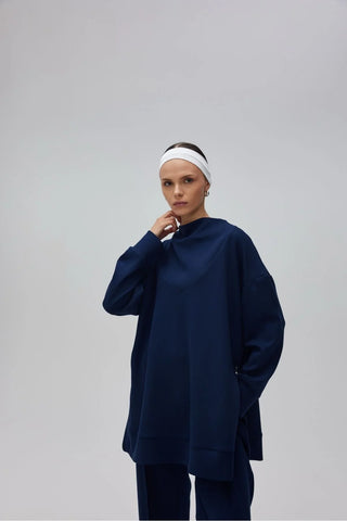 Oyşo Yandan Fermuarlı Takım Lacivert