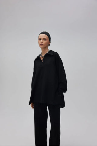 Polo Yaka Oyşo Takım Siyah