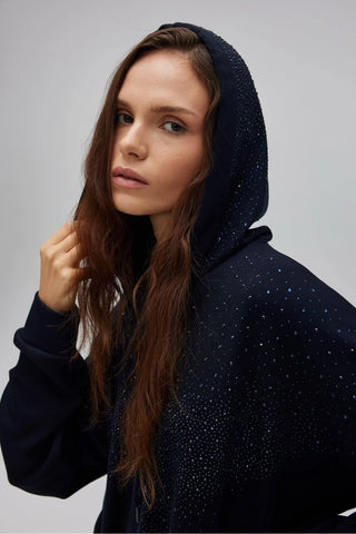 Kapuşonlu Taşlı Oyşo Takım Lacivert