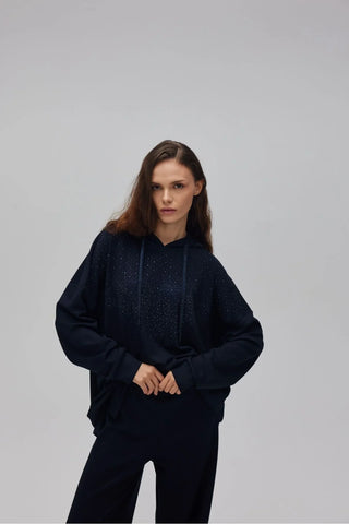 Kapuşonlu Taşlı Oyşo Takım Lacivert