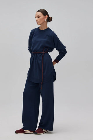 Merserize Triko Takım Lacivert