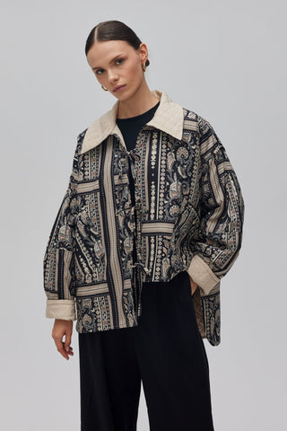 Vintage Asimetrik Çift Taraflı Ceket