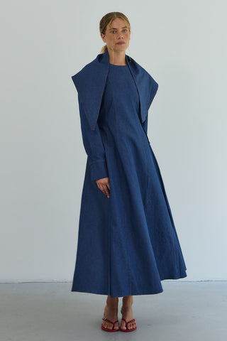 Larissa Denim Elbise Lacivert