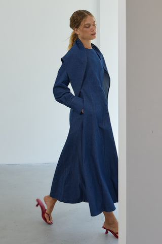 Larissa Denim Elbise Lacivert