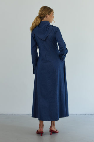 Larissa Denim Elbise Lacivert