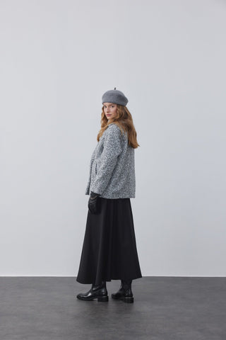 Kruvaze Bukle Kaban Gri