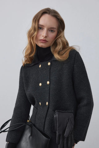 Kruvaze Cozy Hırka Antrasit