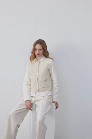 Örgü Triko Süveter Krem