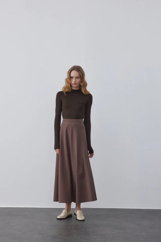 Bambu Kloş Etek Vizon