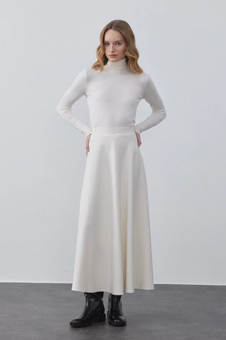 Bambu Kloş Etek Ekru