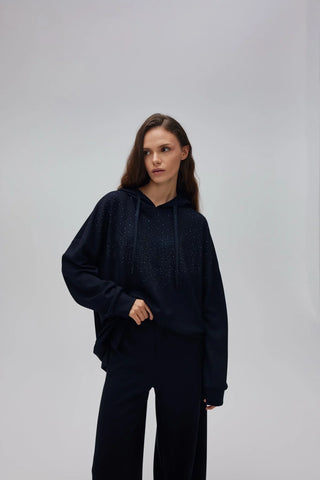 Kapuşonlu Taşlı Oyşo Takım Lacivert