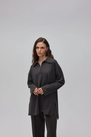 Polo Yaka Oyşo Takım Antrasit