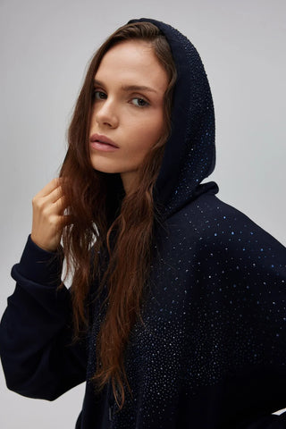 Kapuşonlu Taşlı Oyşo Takım Lacivert