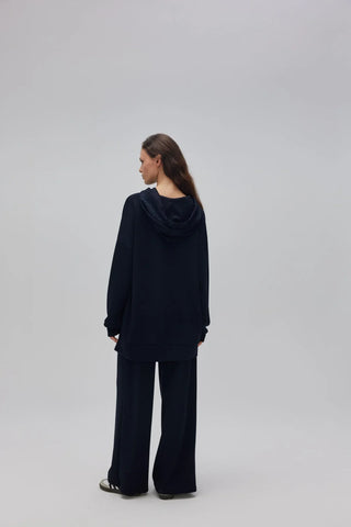 Kapuşonlu Taşlı Oyşo Takım Lacivert