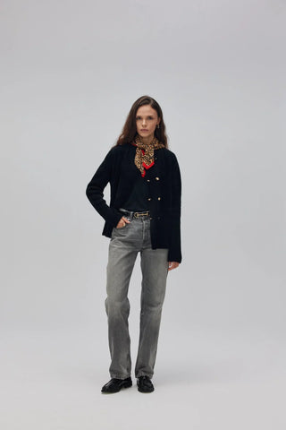 Yumoş Sakallı Hırka Siyah