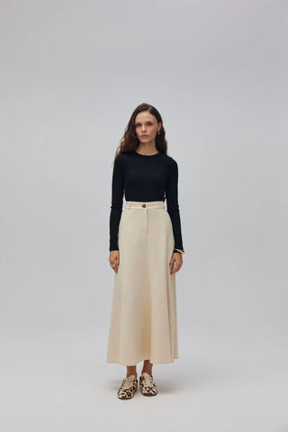 Scuba Volkani Kloş Etek Krem