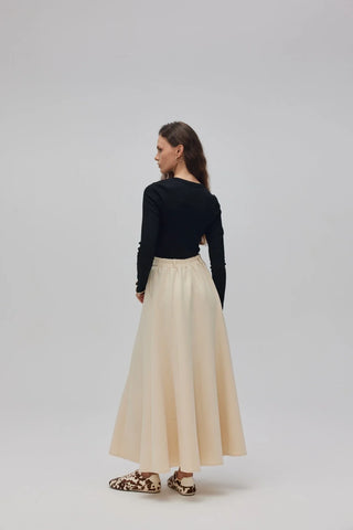 Scuba Volkani Kloş Etek Krem