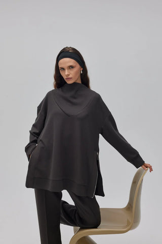 Oyşo Yandan Fermuarlı Takım Antrasit