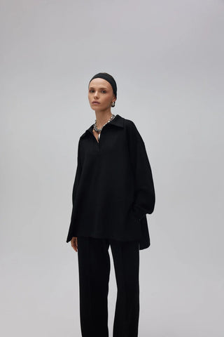 Polo Yaka Oyşo Takım Siyah