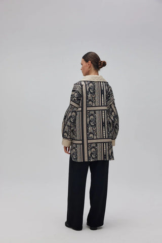 Vintage Asimetrik Çift Taraflı Ceket