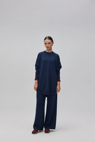 Merserize Triko Takım Lacivert