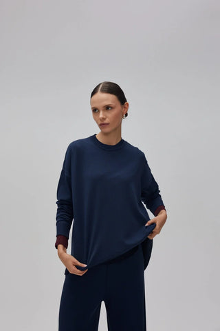 Merserize Triko Takım Lacivert