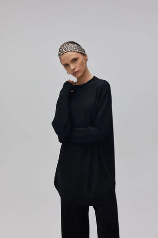 Merserize Triko Takım Siyah