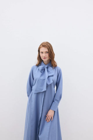 Pila Poplin Elbise Mavi