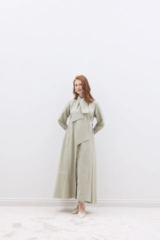 Pila Poplin Elbise Açık Yeşil