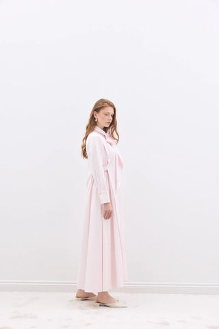 Pila Poplin Elbise Pembe