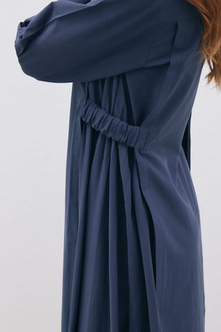 Pila Poplin Elbise Lacivert