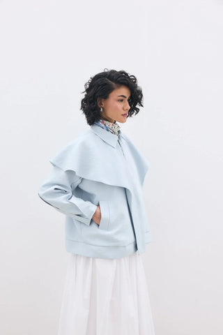 Seyyar Yakalı Ceket Bebe Mavi