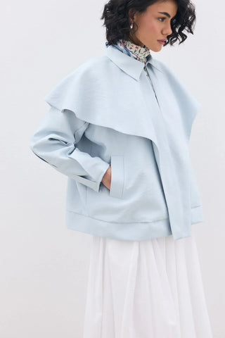 Seyyar Yakalı Ceket Bebe Mavi