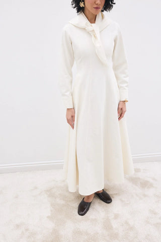 Larissa Denim Elbise Ekru