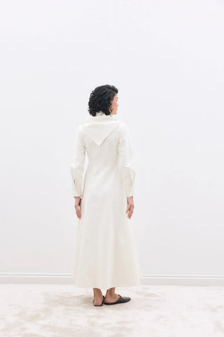 Larissa Denim Elbise Ekru