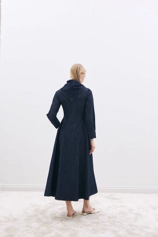 Larissa Denim Elbise Lacivert