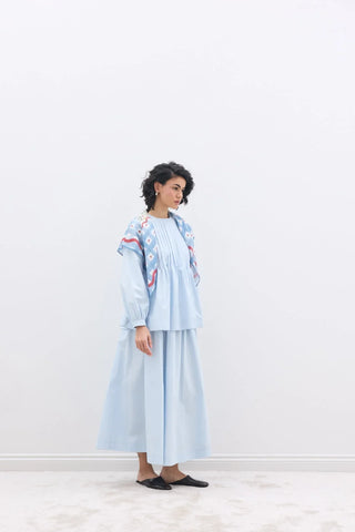 Pimola Bluz Bebe Mavi