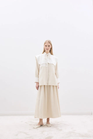 Kontrast Gömlek Taş-Mono Çizgili