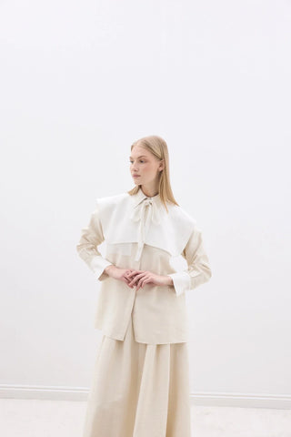 Kontrast Gömlek Taş-Mono Çizgili