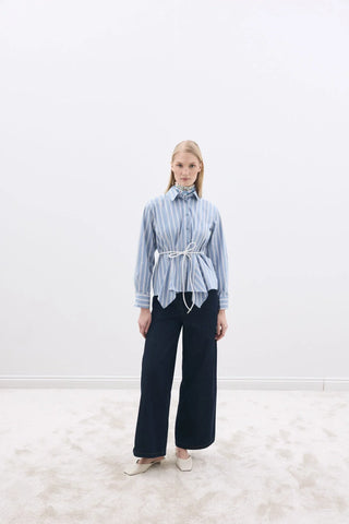 Gody Gömlek Mavi Çizgili