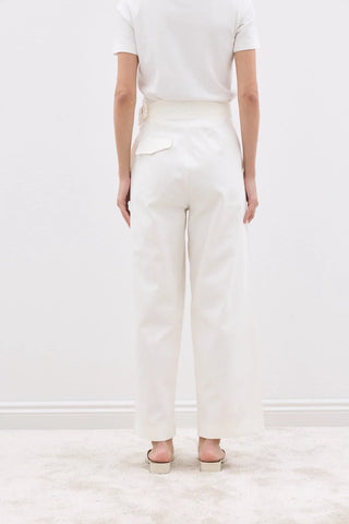 Gabardin Pantolon Beyaz