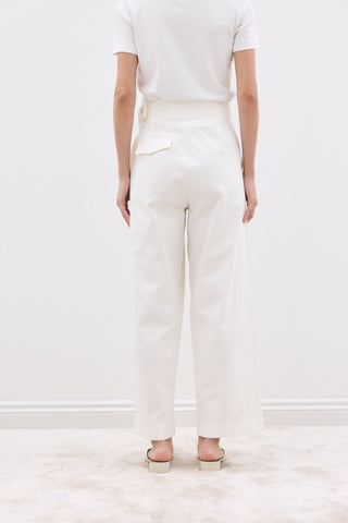 Gabardin Pantolon Beyaz