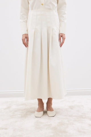 Denim Etek Ekru
