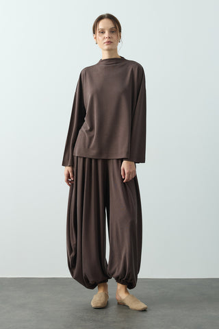 Soe Oversize Tunik Kahverengi