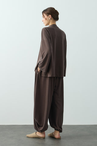 Soe Oversize Tunik Kahverengi